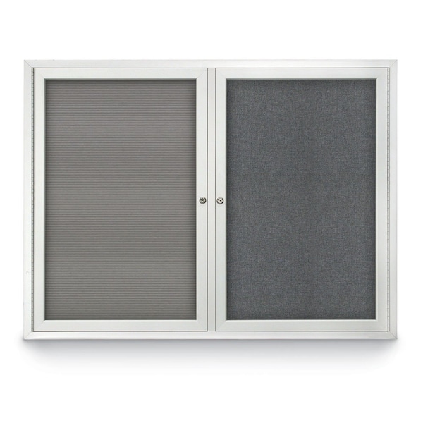 Corkboard, Med Grey/Satin, 36" x 36"